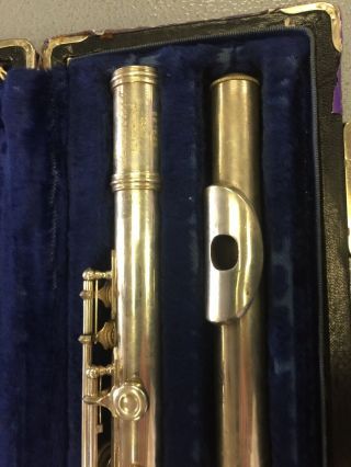 Vintage Gemeinhardt M2CS Solid Silver Flute for repair 4