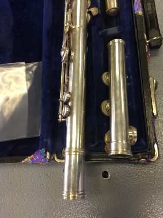 Vintage Gemeinhardt M2CS Solid Silver Flute for repair 5