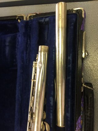 Vintage Gemeinhardt M2CS Solid Silver Flute for repair 6
