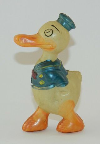 Vintage & Very Rare Walt Disney Donald Duck Celluloid Figurine Toy Japan 40 