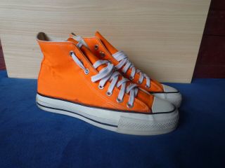Vintage Converse Made In Usa All Star Orange High Top Sneaker Rare