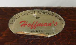 Vintage HOFFMAN’S Wooden Slot Car Box W/Slot Cars & Parts 11
