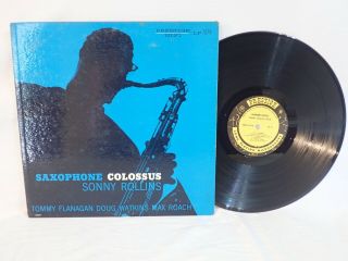 Saxophone Colossus Sonny Rollins Vintage Jazz Record Lp Rvg Prestige Prlp 7079