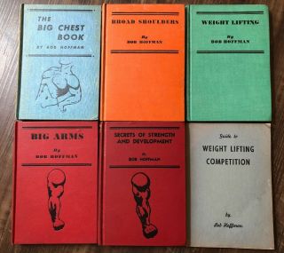 6 Vintage Bob Hoffman Weight Lifting Books