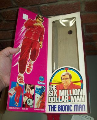 Vintage 1975 No 65000 The Six Million Dollar Man Action Figure w/ Box Kenner 2