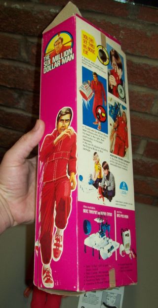 Vintage 1975 No 65000 The Six Million Dollar Man Action Figure w/ Box Kenner 3