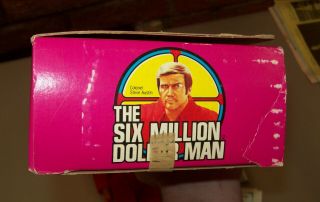 Vintage 1975 No 65000 The Six Million Dollar Man Action Figure w/ Box Kenner 6