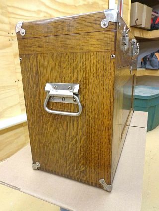 Vintage Gerstner 11 Drawer Oak Machinist Tool chest 052 with Lock 3