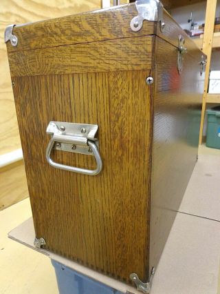 Vintage Gerstner 11 Drawer Oak Machinist Tool chest 052 with Lock 5