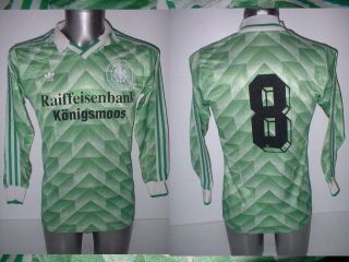 West Germany Shirt Jersey Soccer Trikot Adidas Medium World Cup Vintage L/s 1990