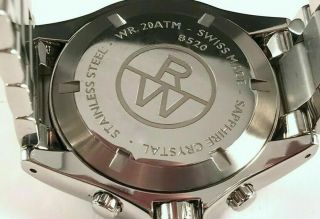 Stunning Raymond Weil Sports Chronograph Men ' s Watch Model 8520 Rare Green Bezel 11