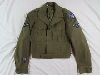 Vtg 40s Ww2 Wool Ike Jacket Sz 36 L Usaaf Training Command Patch Wwii Eisenhower