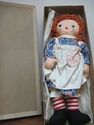 Vintage 1951 Raggedy Ann Doll By Johnny Gruelle Georgene Novelties Ny W/org.  Box