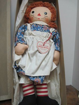 Vintage 1951 Raggedy Ann Doll by Johnny Gruelle Georgene Novelties NY w/Org.  Box 2