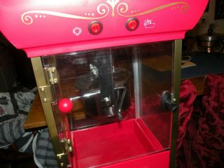 Nostalgia Electrics Popcorn Cart Machine Popper Maker Vintage Red Stand 2