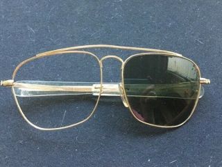 Vintage Bausch & Lomb Ray Ban Aviator Sunglasses Missing One Lens