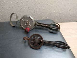 Childs Vintage Egg Beater & Muffin & Cake Pans - - 7 Items For Your Little Baker