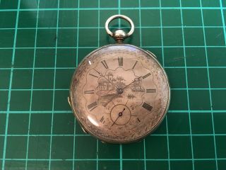 Vintage Jacot Geneve Pocket Watch.  Silver Case.  French Circa 1840’s.