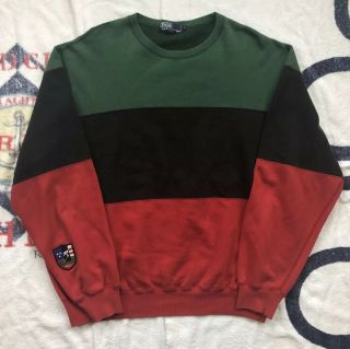 Vintage Polo Ralph Lauren Suicide Ski Sweatshirt L Snow Beach Sport 92 93 Hitech