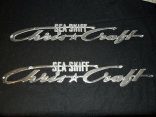 Vintage Chris Craft Metal Side Boat Emblems