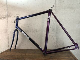 Vintage Trek 1220 ZX frame Set 60 cm Alloy W/ Fro Moly Fork Blue Purple Fade 7