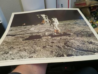 Vintage 1969 NASA Apollo 11 Man on the Moon Landing Orig Photograph Lg 16 