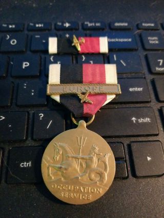 Navy Occupation Service Medal/ribbon With Europe Clap,  Berlin Airlift Device