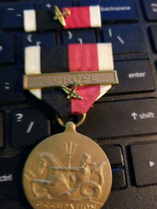Navy Occupation Service Medal/Ribbon With Europe Clap,  Berlin Airlift Device 2