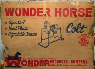 1960s Wonder Horse Colt Vintage Spring Bounce Horse Fast