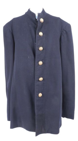 Antique 19th C Men’s Military Uniform Frock Coat W Gold Tone Buttons