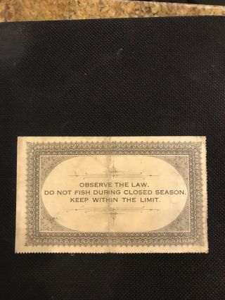 Vintage California fishing license 1918 2