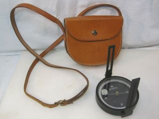 Vintage Surveying Compass By A.  Lietz Co San Francisco W/ Leather Case B0739