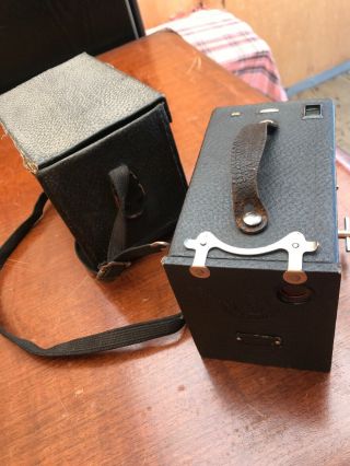 Vintage Early 1900s Eastman Kodak No.  2 Brownie 120 Film Vtg Camera Black w Case 5