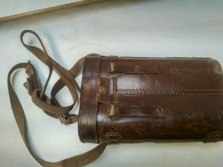 Vintage German Leather Covered Binoculars Busch Terlux 10X W/ Case York 4