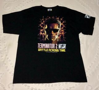 Universal Studios Terminator 2 Battle Across Time Vintage T - Shirt Xxl Black Usa