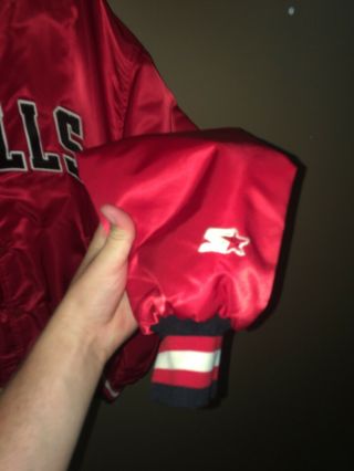 Vintage Chicago Bulls Starter Satin Jacket Men’s XL Red Near 80s 90s Rare 5