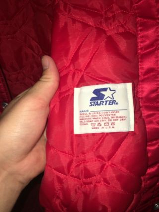 Vintage Chicago Bulls Starter Satin Jacket Men’s XL Red Near 80s 90s Rare 7