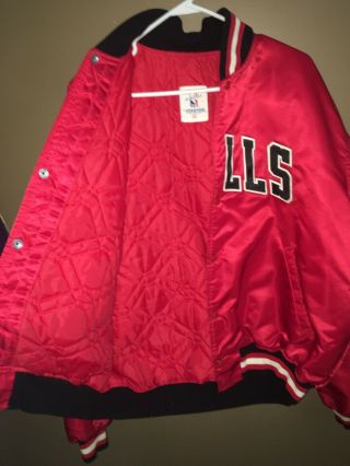 Vintage Chicago Bulls Starter Satin Jacket Men’s XL Red Near 80s 90s Rare 8