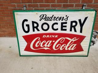 Vintage Coke Grocer Advertising Sign From The Late 1940s