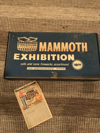 Vintage Freedom Fireworks Display Box 1970s Rare Mammoth Candle Snakes