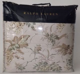 3PC Ralph Lauren Annandale Lindsley KING Comforter Shams Set Antique Floral 4