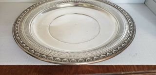 Wallace 4139 Sterling Silver Reticulated Round Tray 9 1/4 " No Mono