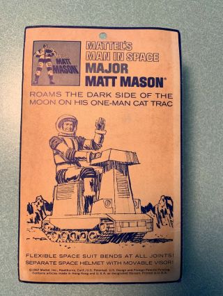 Vintage 1960 ' s Major Matt Mason with Cat Trac in Blister Pack 2