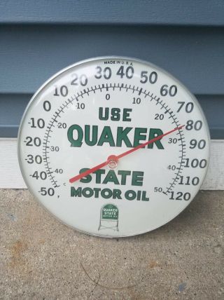 Vintage Quaker State Motor Oil Thermometer