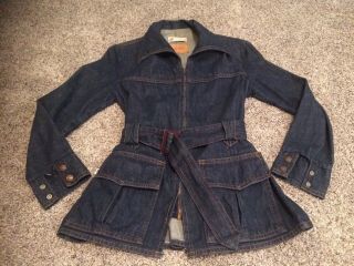 Vintage Levis For Gals Denim Jacket Big E Small Women 