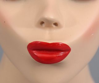 Vintage Retro Punk Stylish Female Mannequin Bust Red Hair Kissing Lips Eyelashes 7