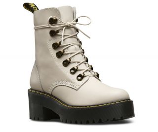 Dr.  Martens Women`s Leona 7 Eye Hiker Boot Bone Temperley Last & Rare