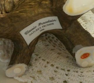 Vintage Home Interiors Dove with babies NATURE ' S PROMISE Classic Porcelain 1996 6