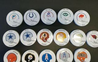 Vintage Complete Set Gatorade NFL Football Helmet Lids/Caps/Tops 1972 2