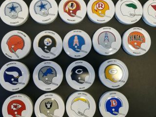 Vintage Complete Set Gatorade NFL Football Helmet Lids/Caps/Tops 1972 4